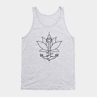 Anchor with Lotus flower Tank Top